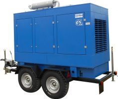 ЭД-120-Т400-РПМ2 с шумоизоляцией на шасси с АВР